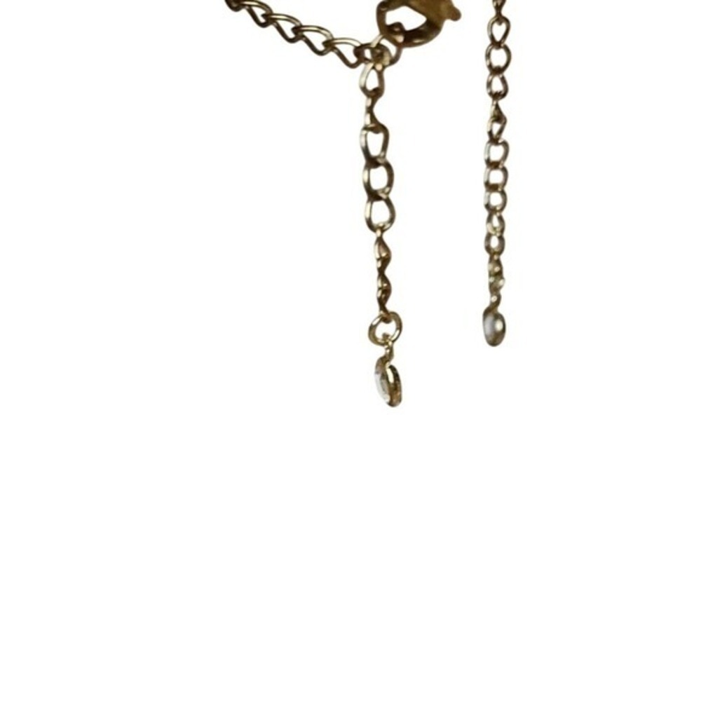 18K Gold Plated Stainless Steel Paperclip & Beaded Bracelet Set 2pc - Picture 2 of 5